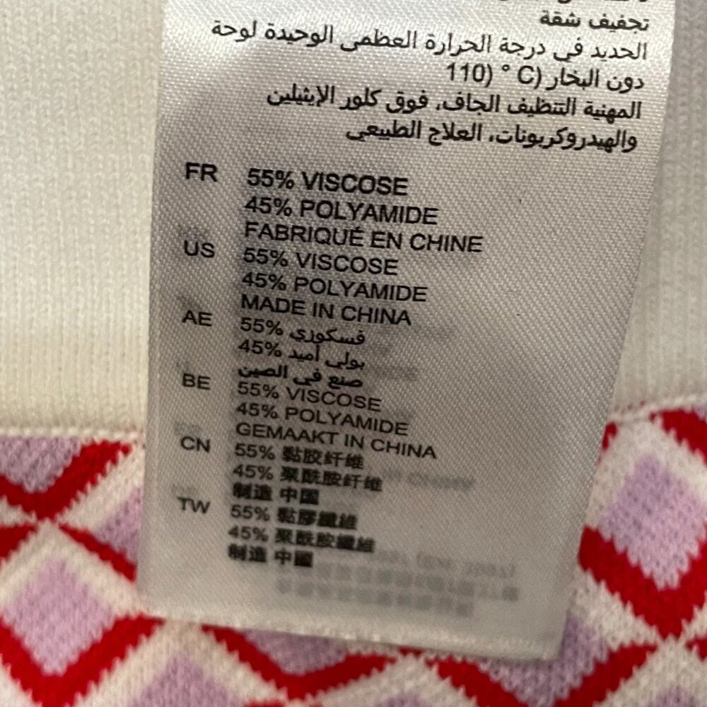 EUC Sandro Viviane Geo Print A-Line Knit Mini Skirt 2, Small $325 - Picture 6 of 7